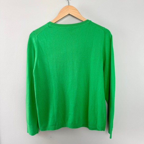 Talbots Kelly Green Anchor Embellished Long Sleeve Sweater Women's XLP - Picture 6 of 11